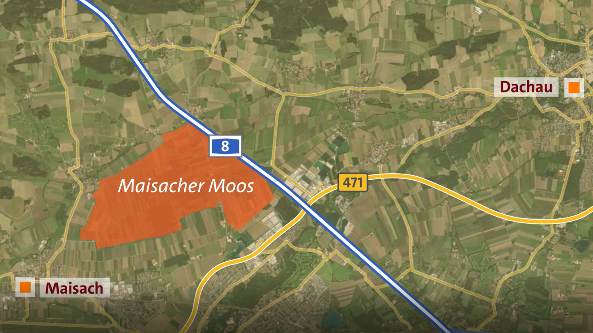 Das Maisacher Moos ist mit 800 Hektar das größte zusammenhängende Niedermoorgebiet Oberbayerns. 