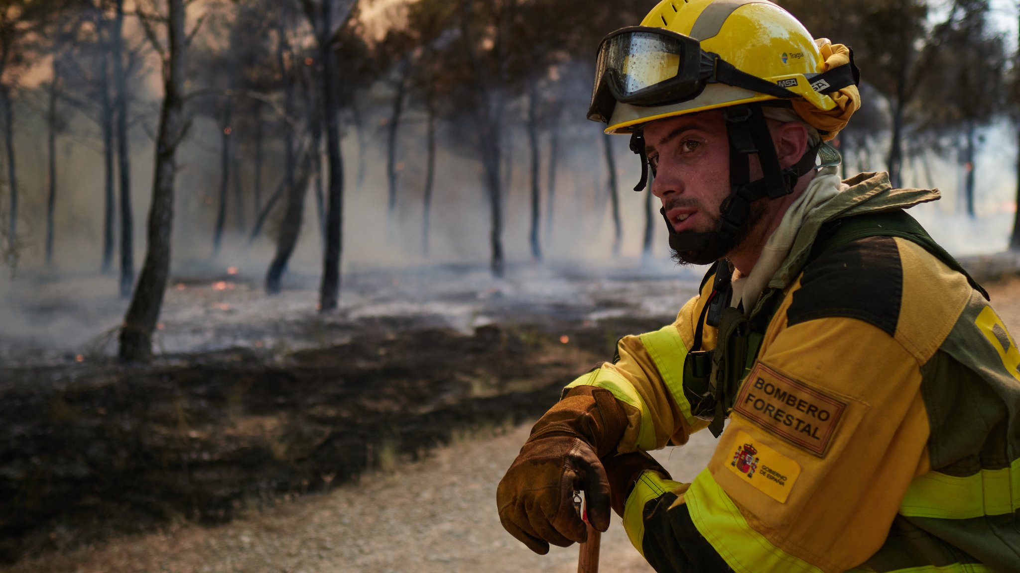 Feuerwehrmann in Spanien
