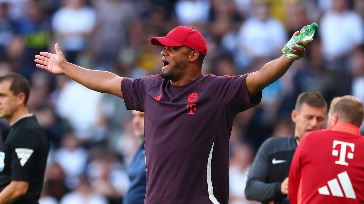 FC-Bayern-Trainer Vincent Kompany beim 3:2 gegen Tottenham Hotspur