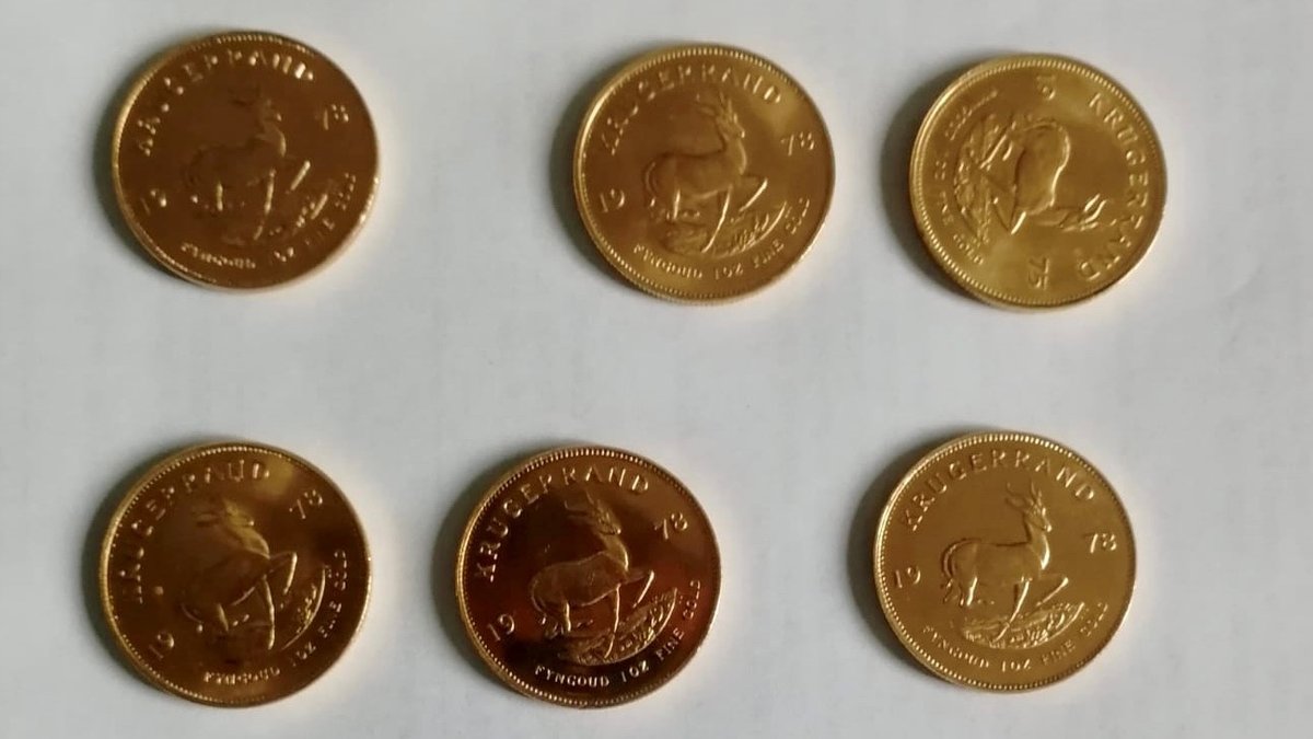 Einige der gefundenen Goldmünzen