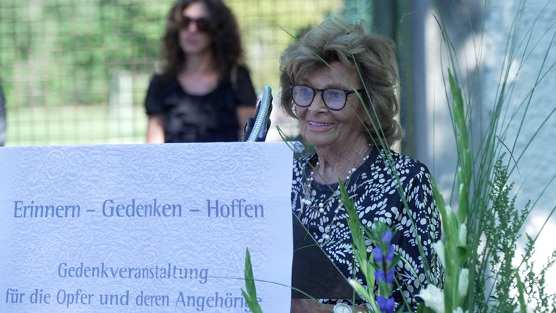 Charlotte Knobloch, die Präsidentin der Israelitischen Kultusgemeinde München und Oberbayern, bei der Gedenkveranstaltung 