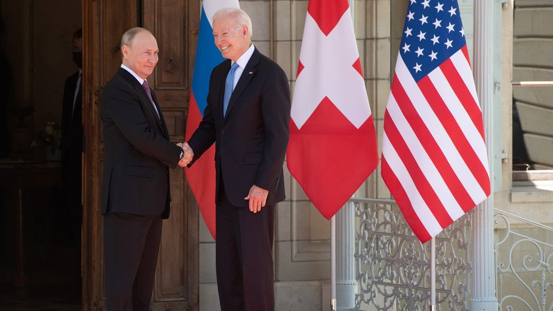 Russlands Präsident Wladimir Putin und US-Präsident Joe Biden in Genf.