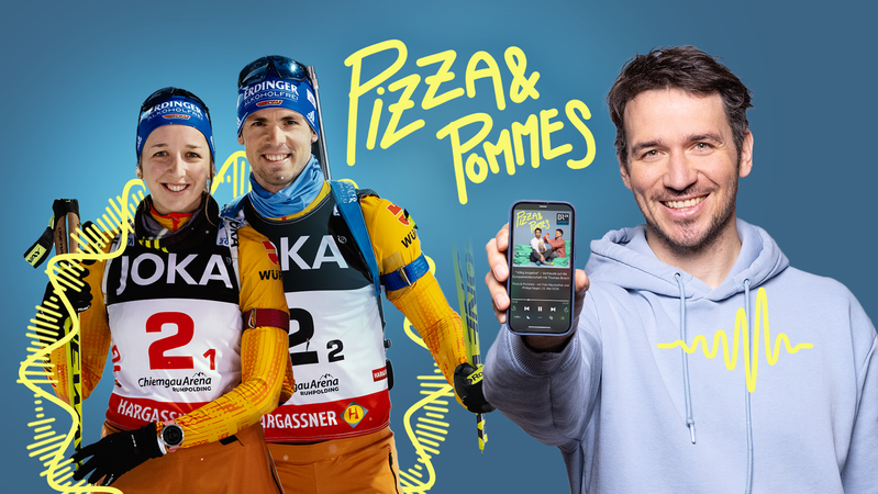 Pizza & Pommes mit Felix Neureuther und Franziska Preuß und Simon Schempp | Bild: picture-alliance / dpa Pizza & Pommes mit Felix Neureuther und Franziska Preuß und Simon Schempp