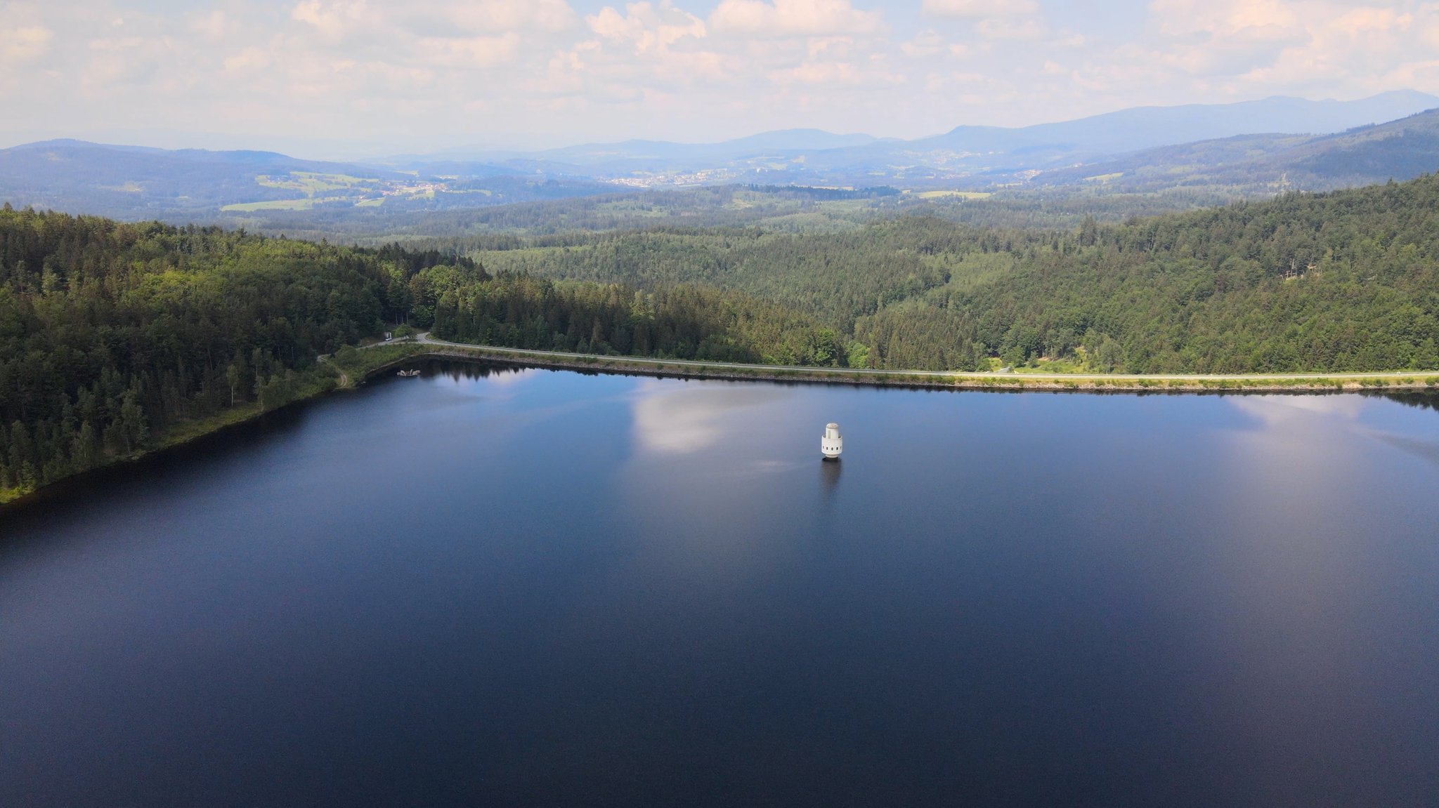 Die Trinkwassertalsperre Frauen im Bayerischen Wald: Fast 22 Millionen Kubikmeter Wasser passen ins Becken. 