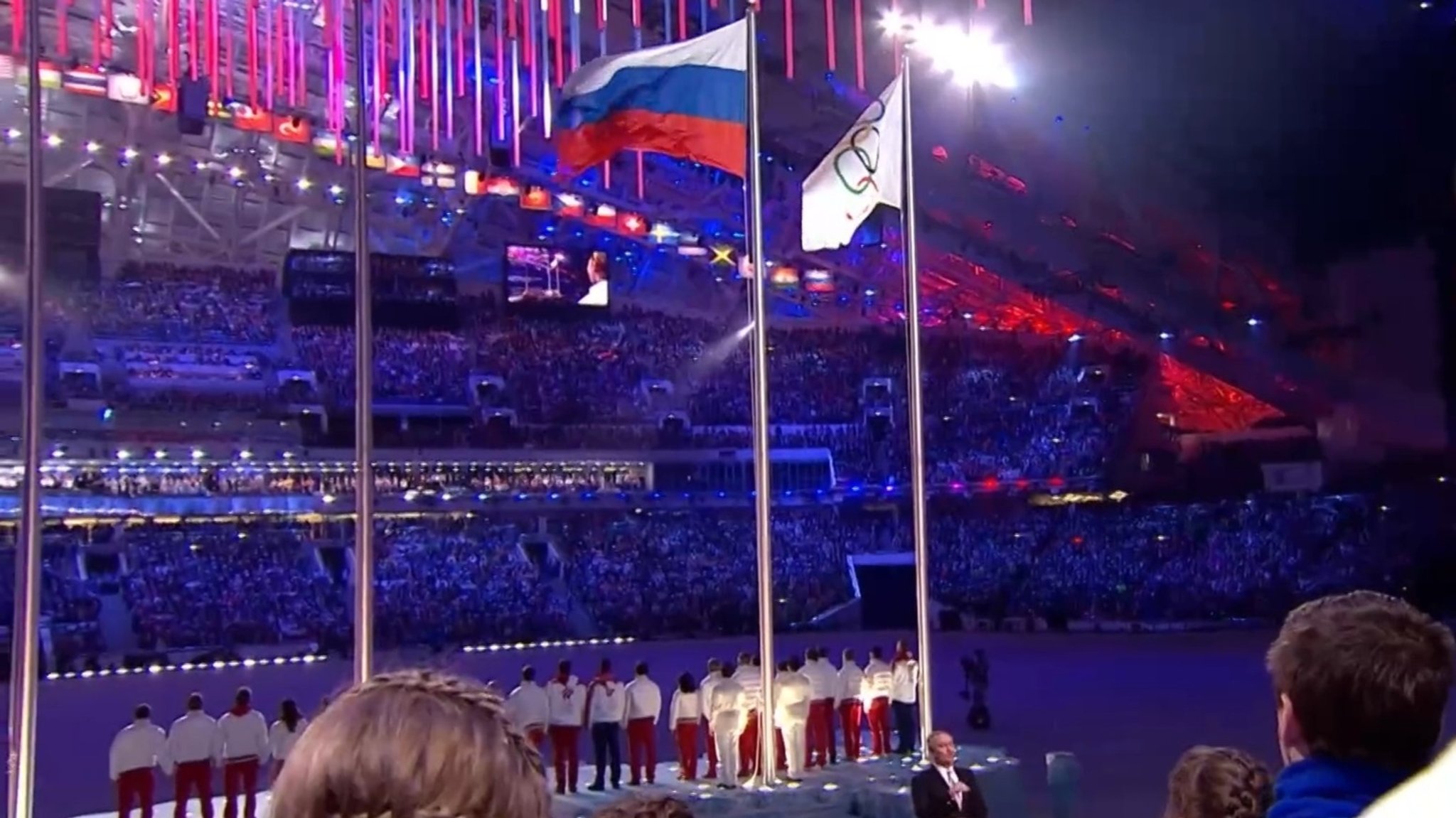 Die Russsche Flagge bei Olympia I Archivbild