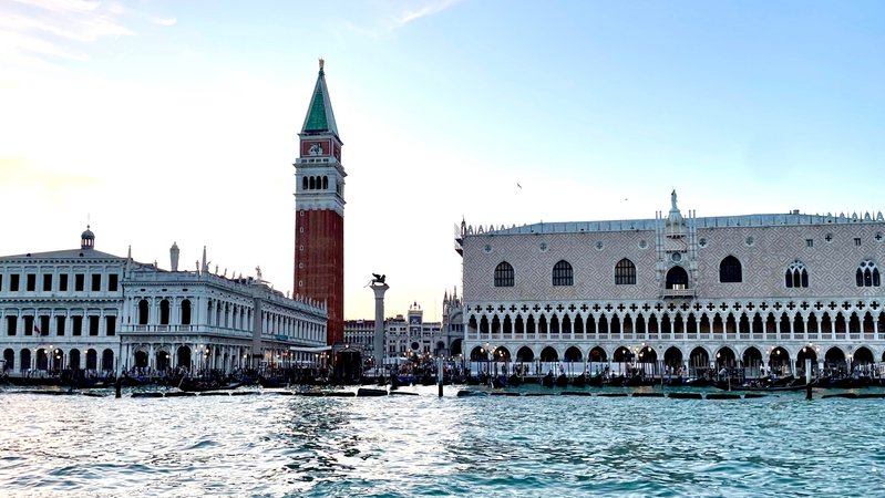 Markusplatz und Dogenpalast in Venedig. | Bild: BR/ Ulrich Trebbin Markusplatz und Dogenpalast in Venedig.