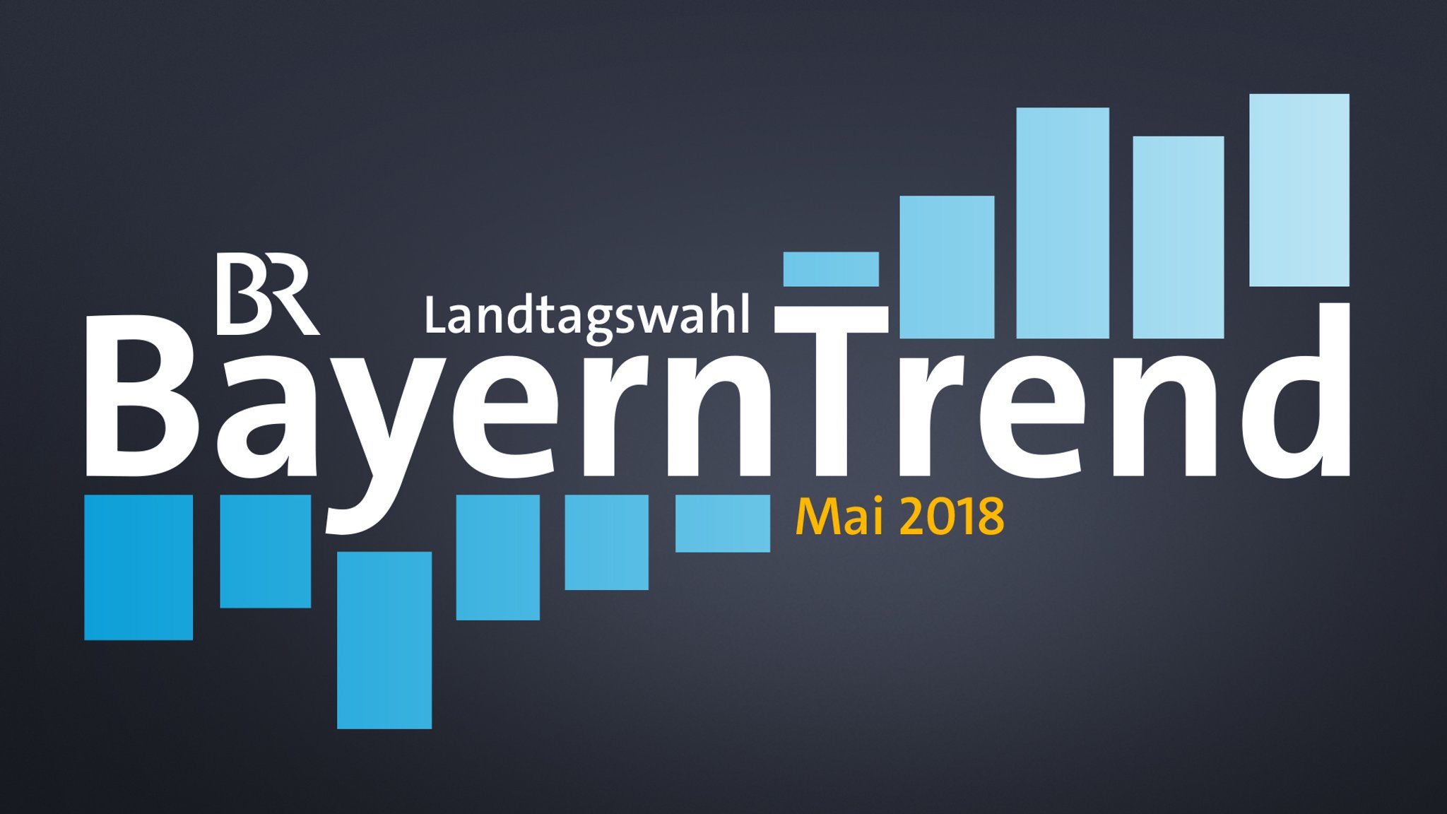 Symbolbild BR-Bayerntrend Mai 2018 mit angedeutetem Balkendiagramm