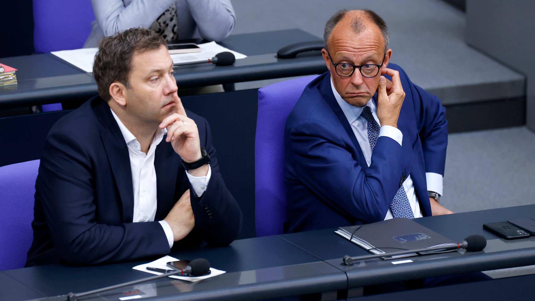 Bundesfinanzminister Lars Klingbeil (SPD) und Bundeskanzler Friedrich Merz (CDU) 