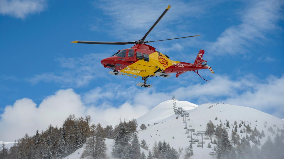 Helikopter im  Skigebiet Nauders, aufgenommen im März 2016 (Symbolbild)