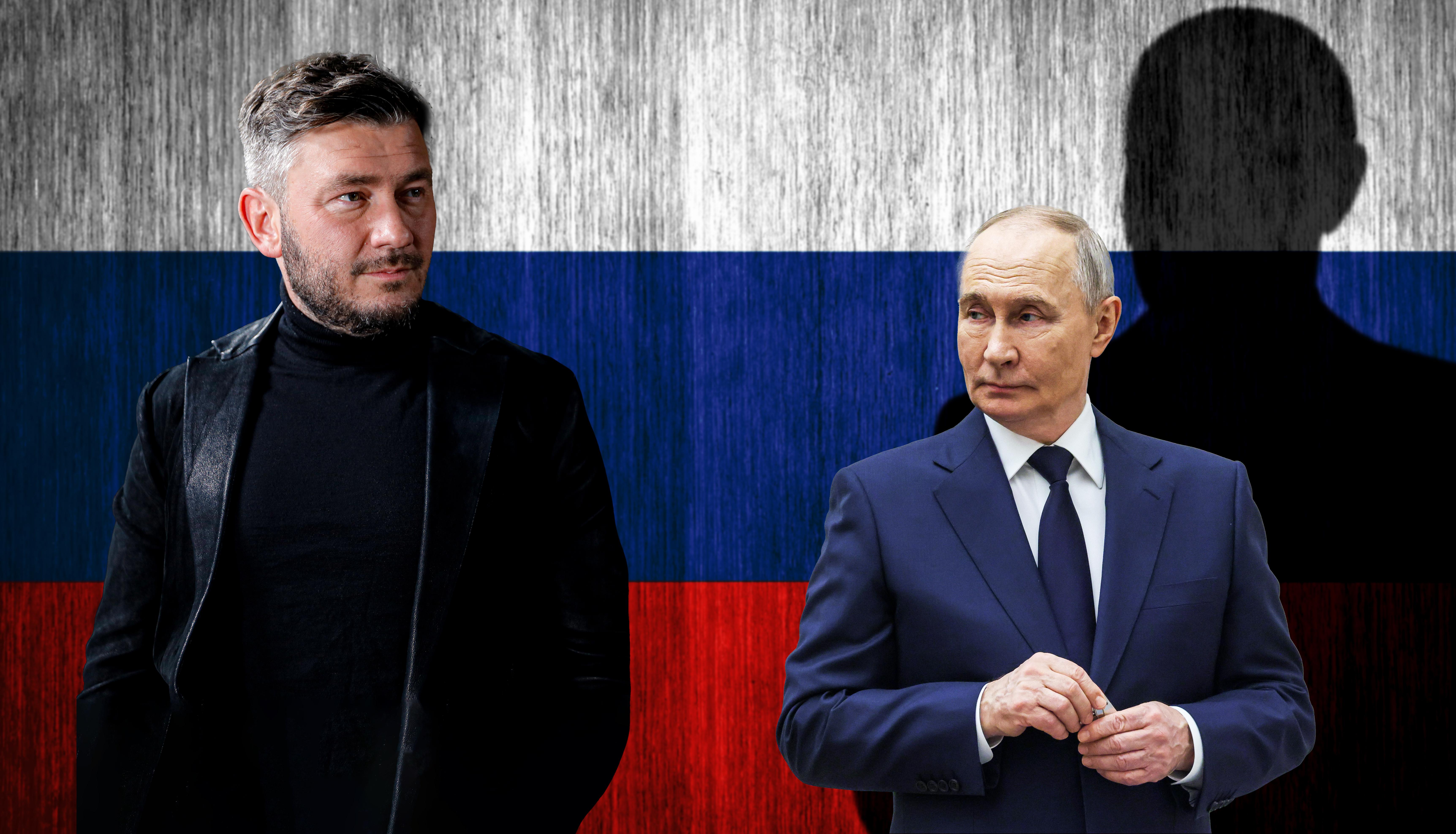 Dmitry Glukhovsky, russischer Journalist und Schriftsteller im Exil, und Russlands Präsident Wladimir Putin.