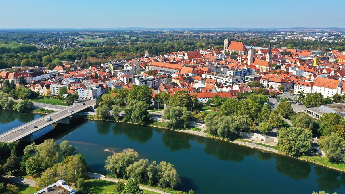 Blick auf Ingolstadt und die Donau