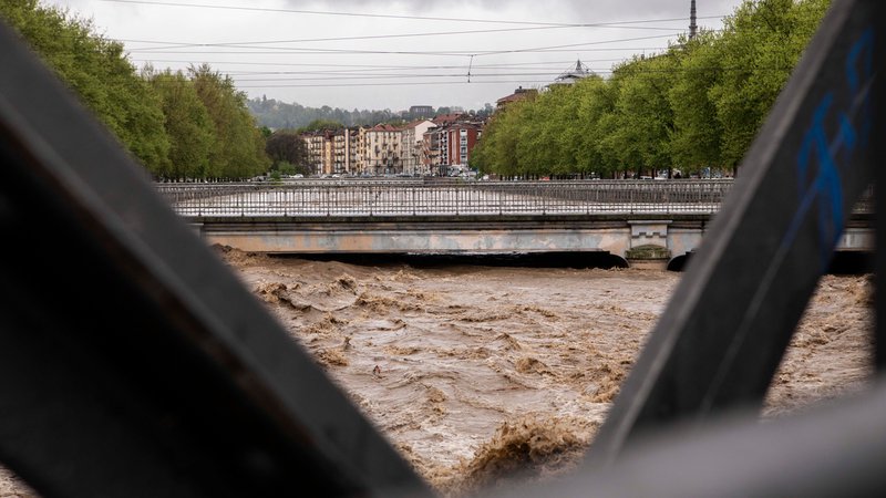 Hochwasser in Turin, aufgenommen am 17.04.24 | Bild: pa/ZUMAPRESS.com/Andrea Alfano Hochwasser in Turin, aufgenommen am 17.04.24