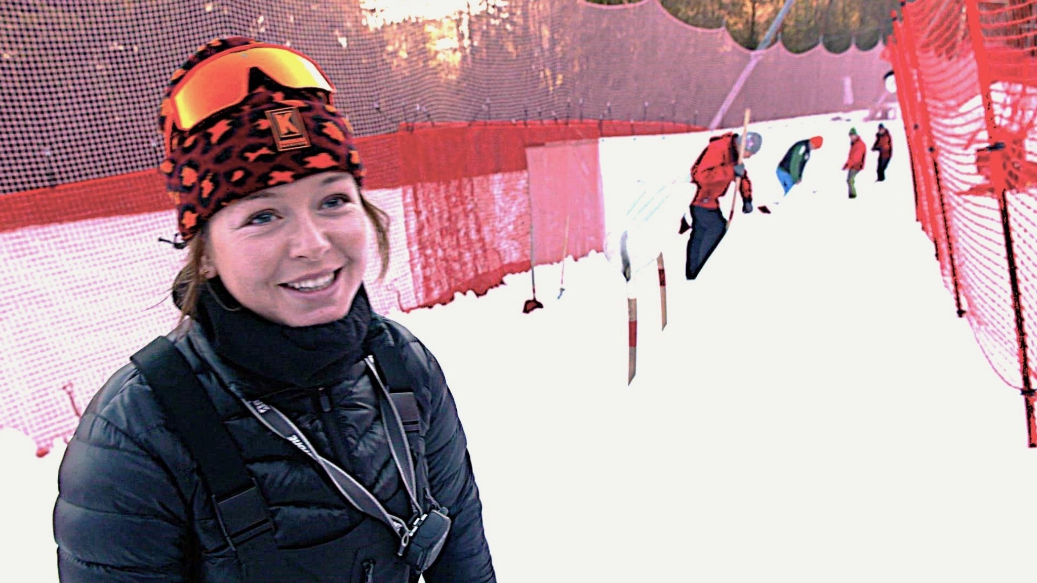 Die 25 jährige Paulina ist eine der Helferinnen beim Skiweltcup.