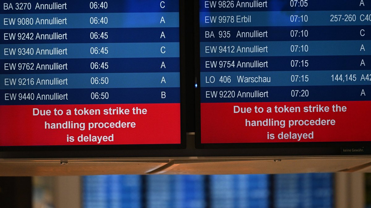Viele Flüge in Düsseldorf und Köln fallen wegen Warnstreiks aus