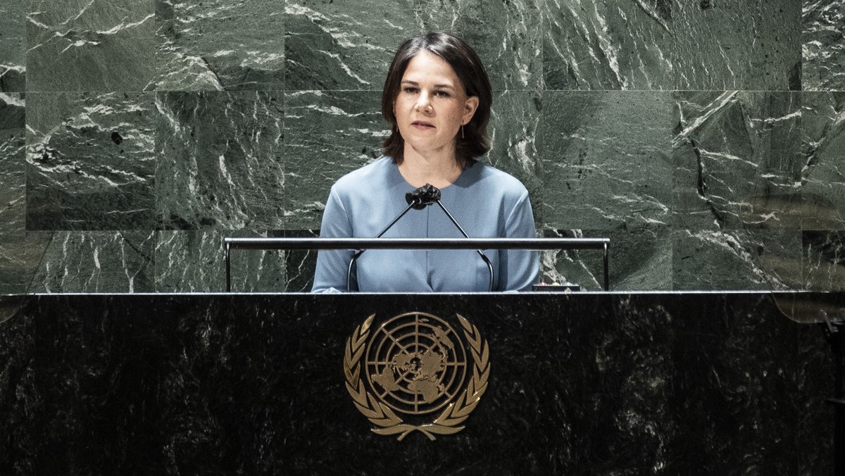 Rede vor UN: Baerbock wirft Moskau "dreiste Lügen" vor
