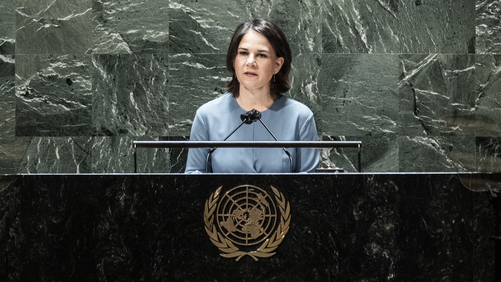 Annalena Baerbock (Bündnis 90/Die Grünen), Bundesaußenministerin, aufgenommen im Rahmen der UN-Generalversammlung in New York.