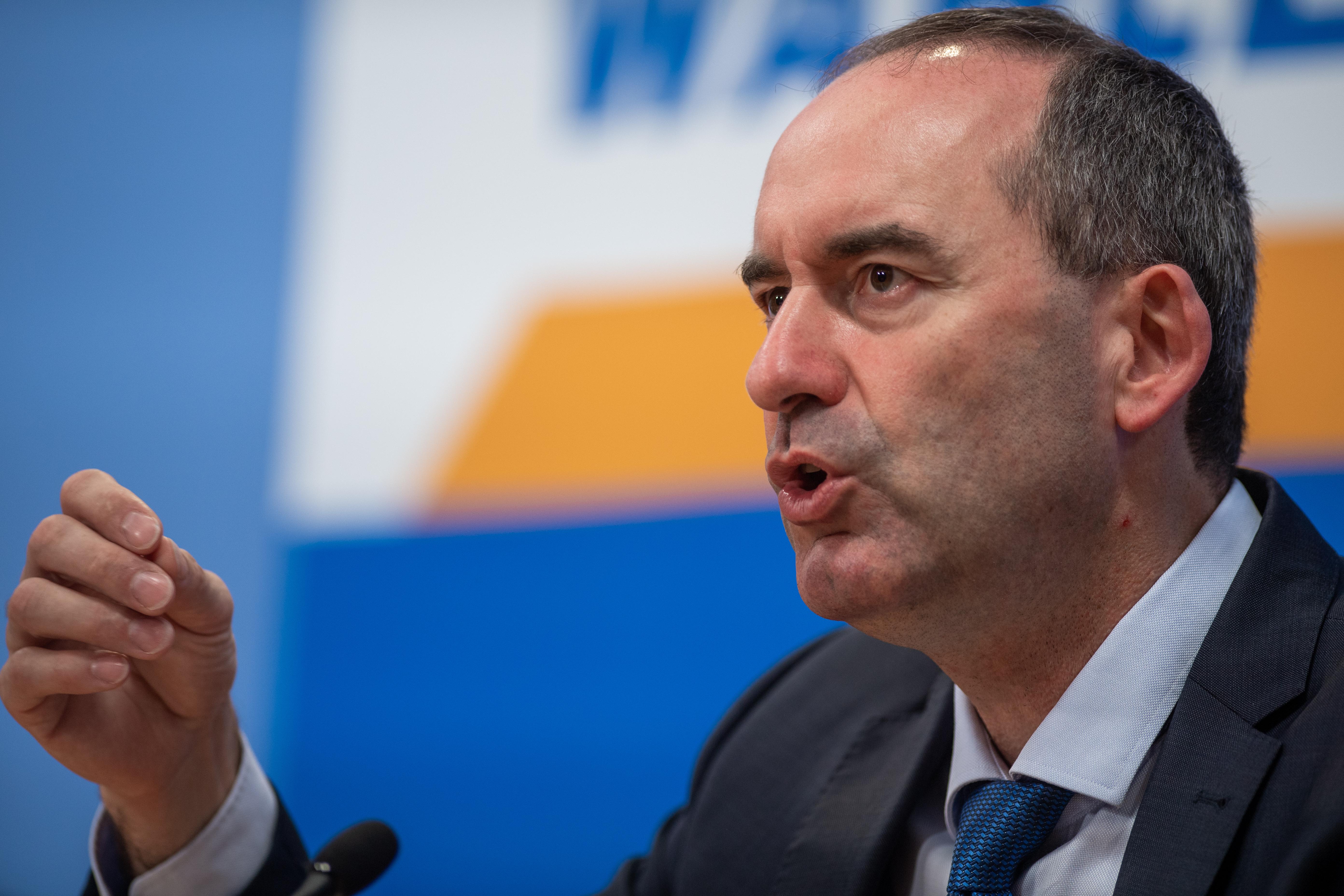 Der Vorsitzende der Freien Wähler, Hubert Aiwanger | Bild:pa/dpa/Christophe Gateau