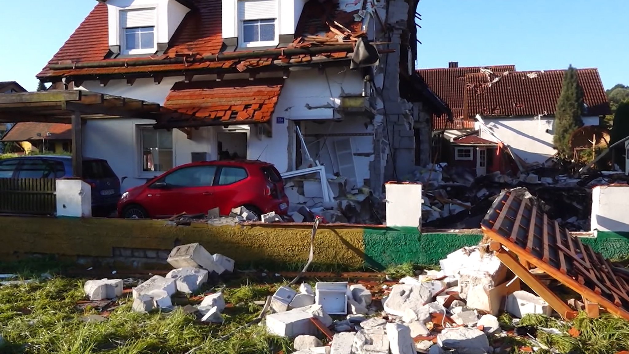 Nach der Hausexplosion in Rohrbach