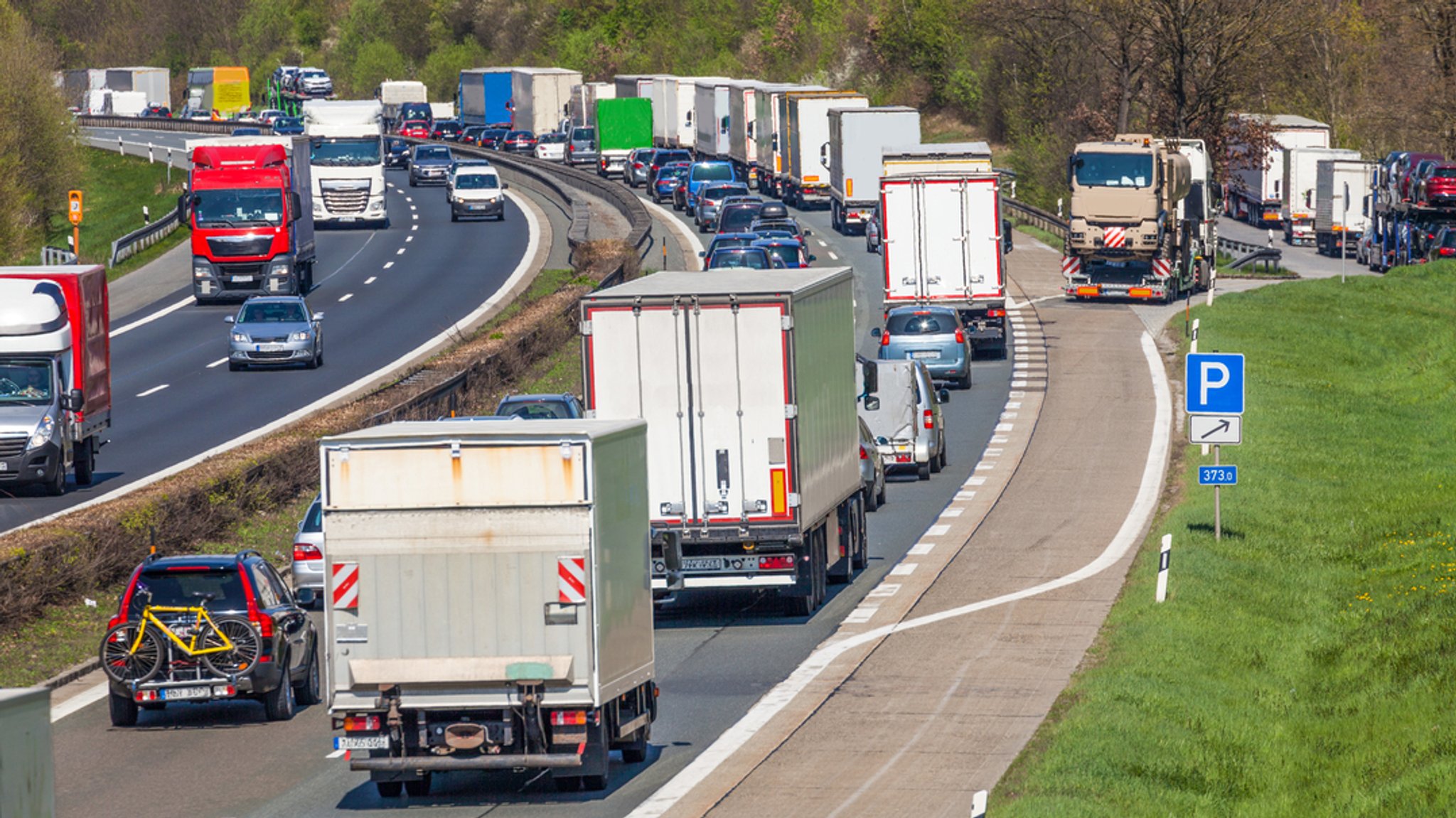 Stau auf einer Autobahn