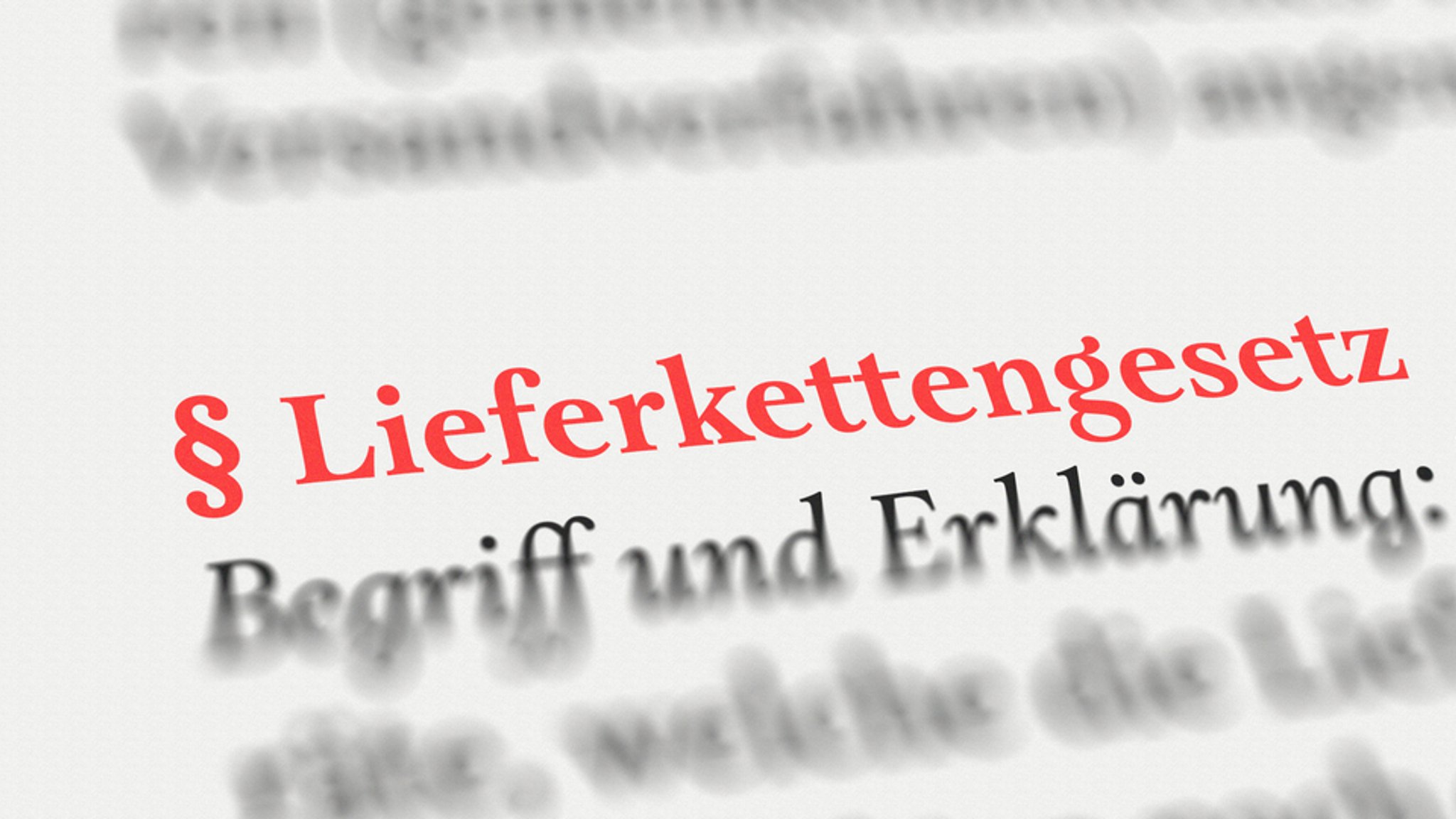 Schriftzug "Lieferkettengesetz"