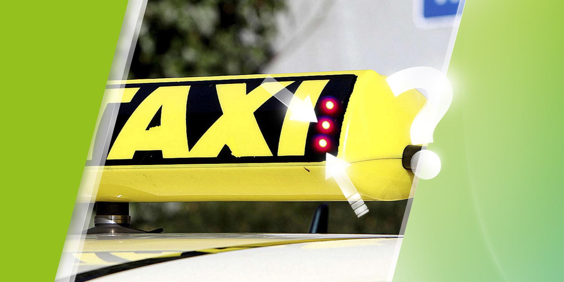 Wofür ist eigentlich Wofür sind eigentlich die roten, blinkenden  Lämpchen auf dem Taxischild?