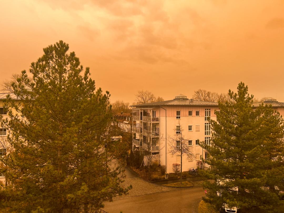 Saharastaub im Norden Münchens