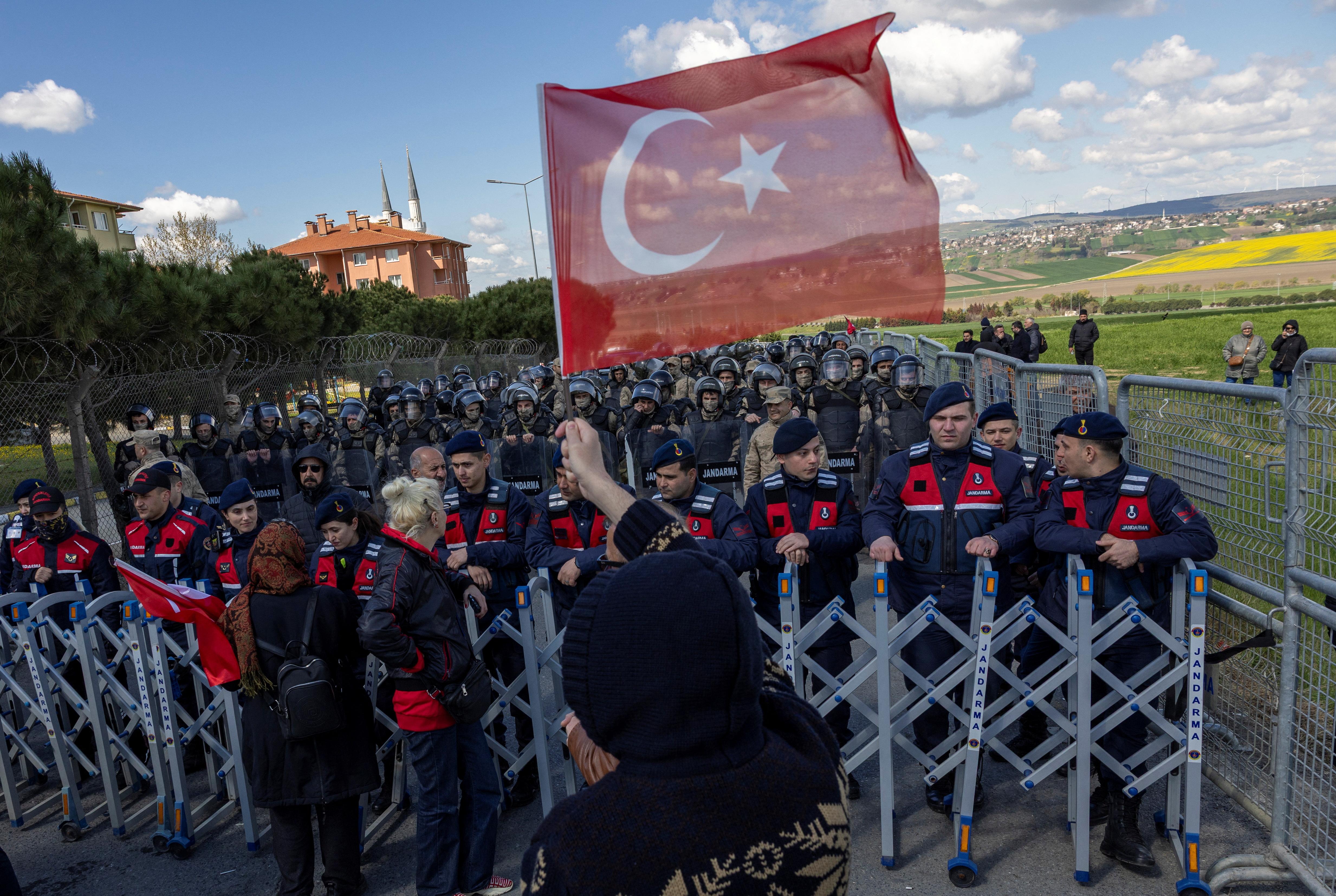 Proteste vor dem Gefängnis in Silivri 