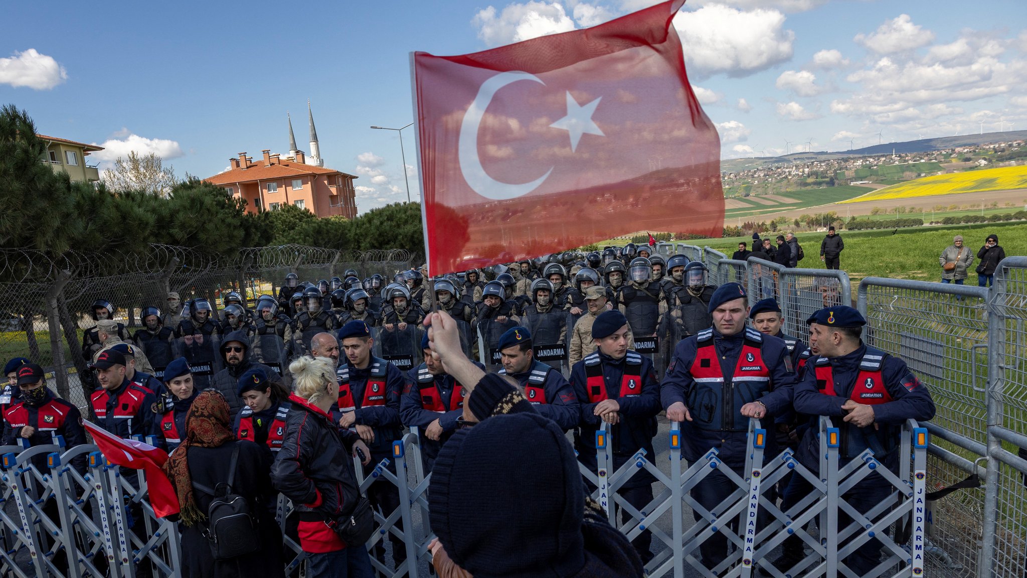 Proteste vor dem Gefängnis in Silivri 