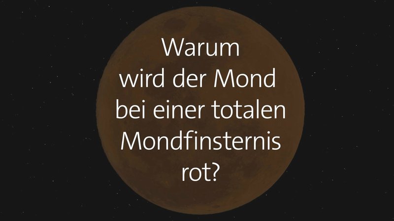 Warum wird der Mond bei einer totalen Mondfinsternis rot? Glutrote Scheibe des Vollmondes während einer totalen Mondfinsternis