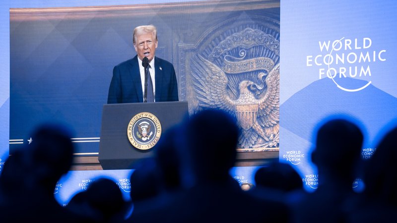 US-Präsident Donald Trump spricht beim Wirtschaftsforum in Davos. | Bild: pa/KEYSTONE/LAURENT GILLIERON US-Präsident Donald Trump spricht beim Wirtschaftsforum in Davos.
