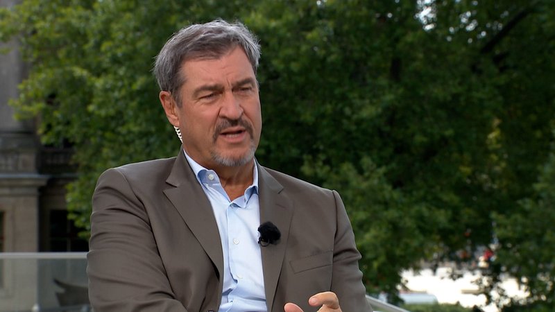 CSU-Chef Markus Söder im ARD-Sommerinterview | Bild: BR CSU-Chef Markus Söder im ARD-Sommerinterview