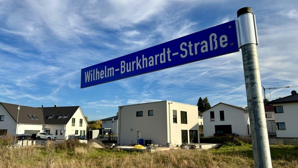 Die Wilhelm-Burkhardt-Straße im Neubaugebiet 