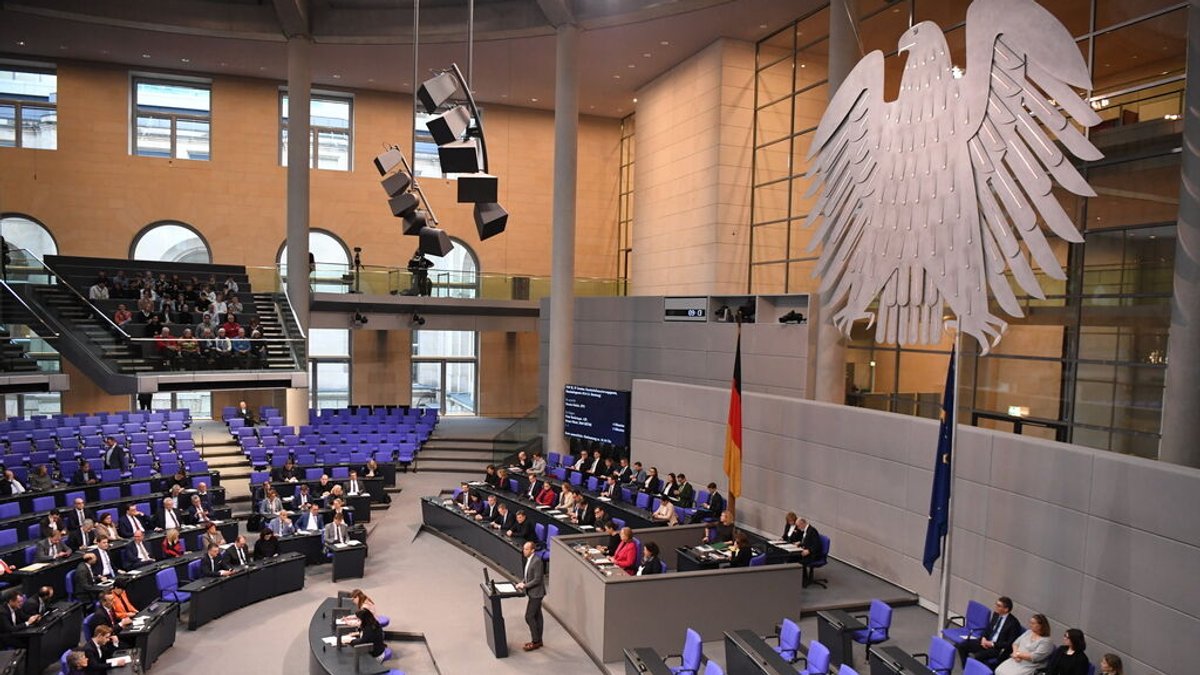 Im Bundestag stimmen die Abgeordneten über den Bundeshaushalt ab.  