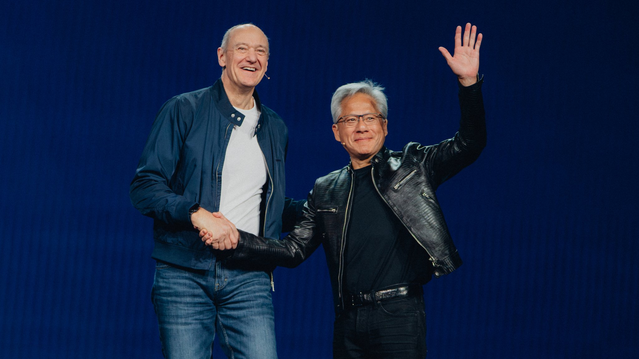 Roland Busch (Siemens) und Jensen Huang (Nvidia) | Bild: Siemens Roland Busch (Siemens) und Jensen Huang (Nvidia)