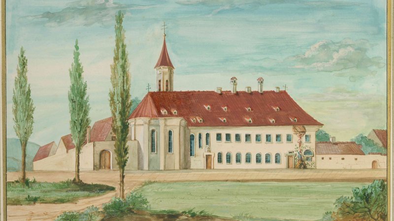 Das Foto zeigt das ehemalige Krankenhaus St. Wolfgang. Es wurde von den Barmherzigen Brüdern errichtet, als sie vor 400 Jahren nach Neuburg kamen.