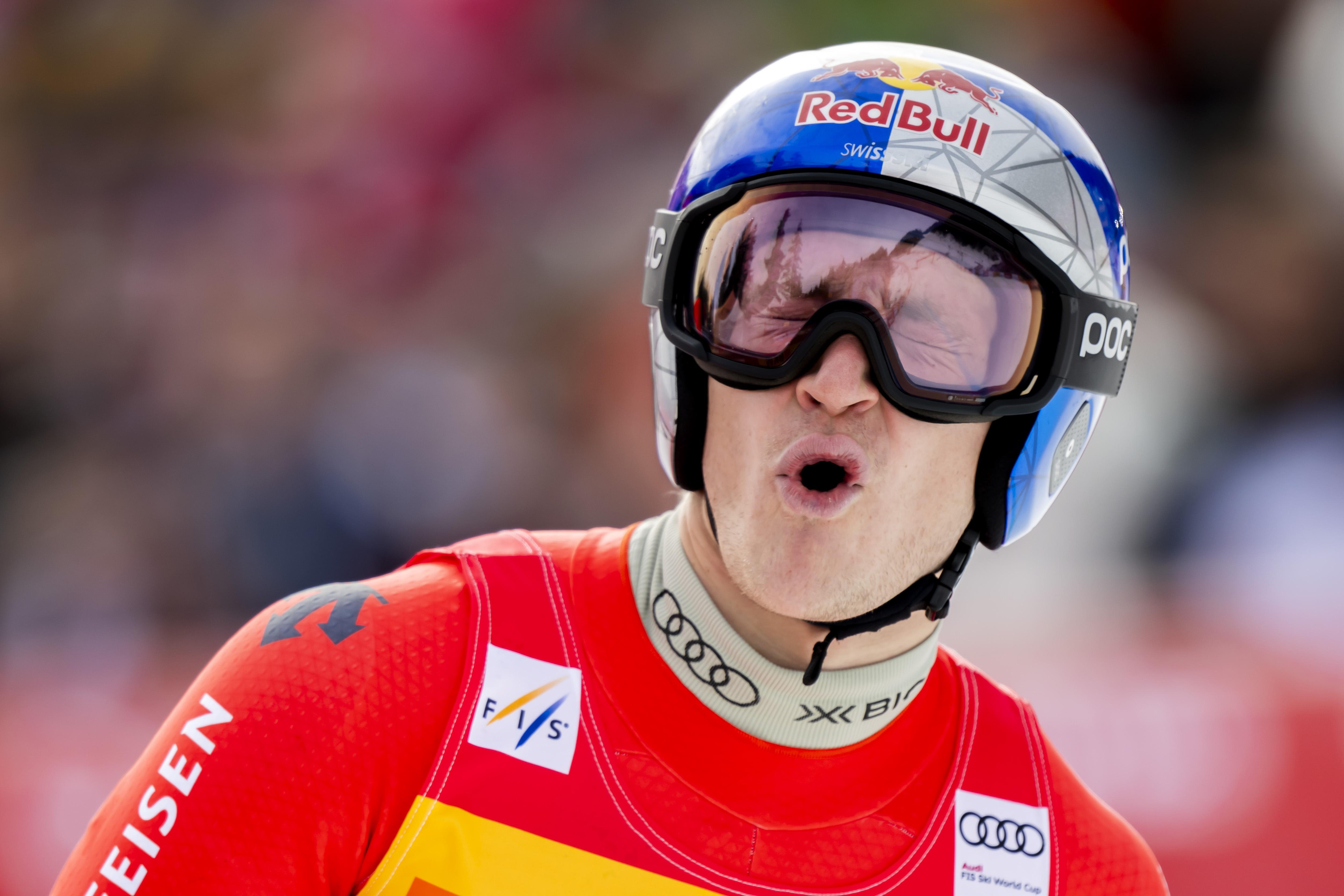 Der schweizerische Skirennläufer Marco Odermatt in Crans Montana