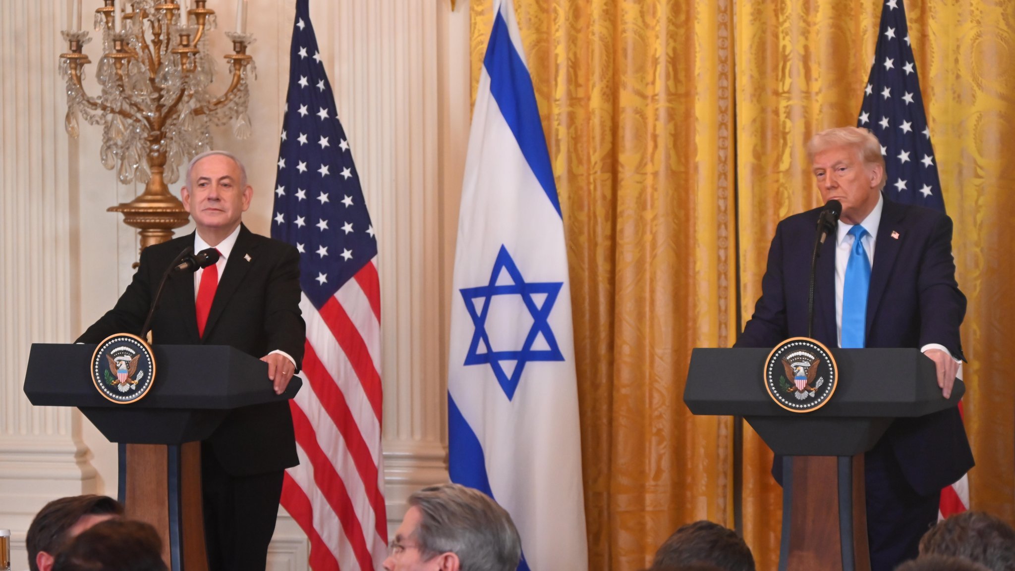 Netanjahu und Trump bei einer Pressekonferenz