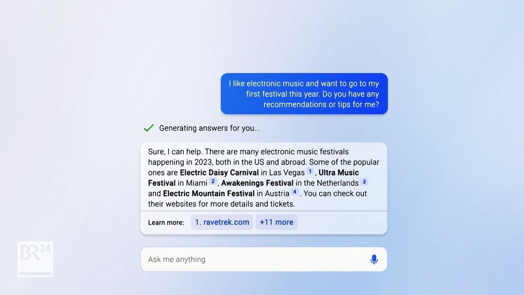 Microsoft hat am Dienstagabend deutscher Zeit an seinem Firmensitz in Redmond eine überarbeitete Version seiner Suchmaschine Bing vorgestellt. Im Hintergrund wird sie gefüttert von ChatGPT, einem KI-basierten Chatbot. | Bild: Microsoft Microsoft hat am Dienstagabend deutscher Zeit an seinem Firmensitz in Redmond eine überarbeitete Version seiner Suchmaschine Bing vorgestellt. Im Hintergrund wird sie gefüttert von ChatGPT, einem KI-basierten Chatbot.