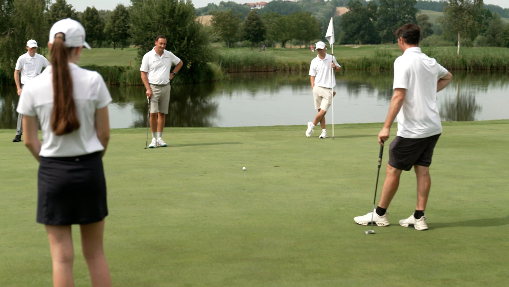 Golfspieler auf dem Green