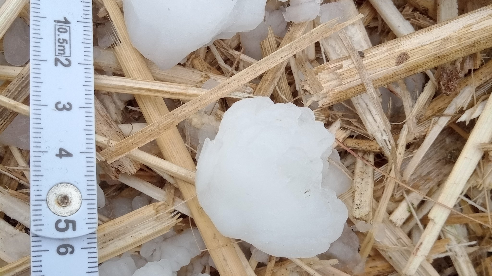 Starker Hagel in Senden 