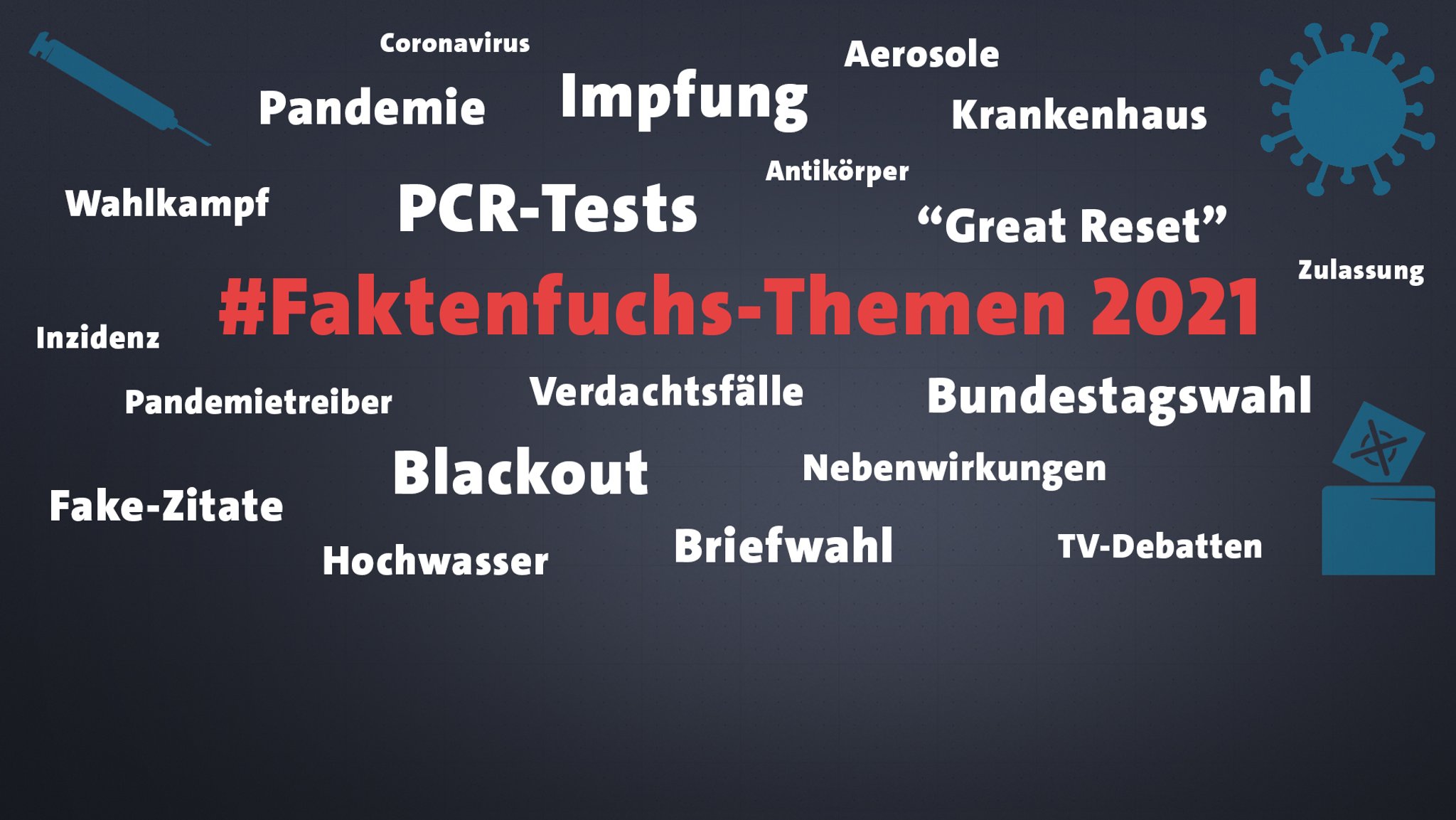 2021 hat der Faktenfuchs in über 150 Artikeln kursierende Behauptungen überprüft und Faktenchecks veröffentlicht. 