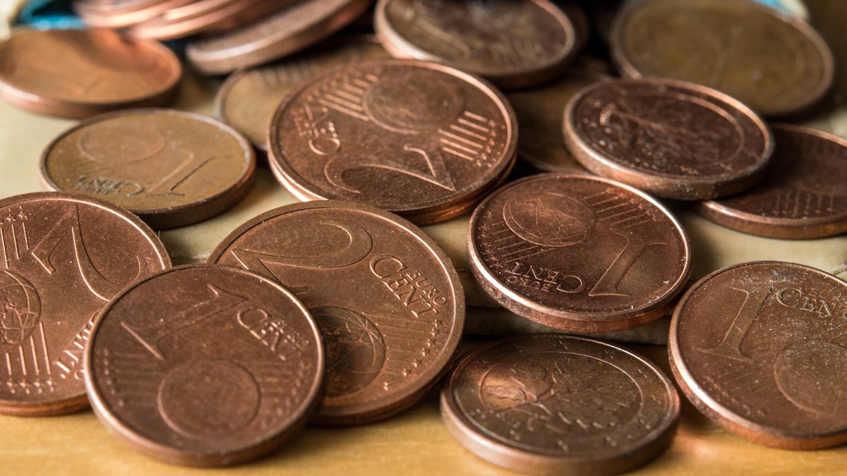 Ein- und Zwei-Euro-Cent-Münzen 