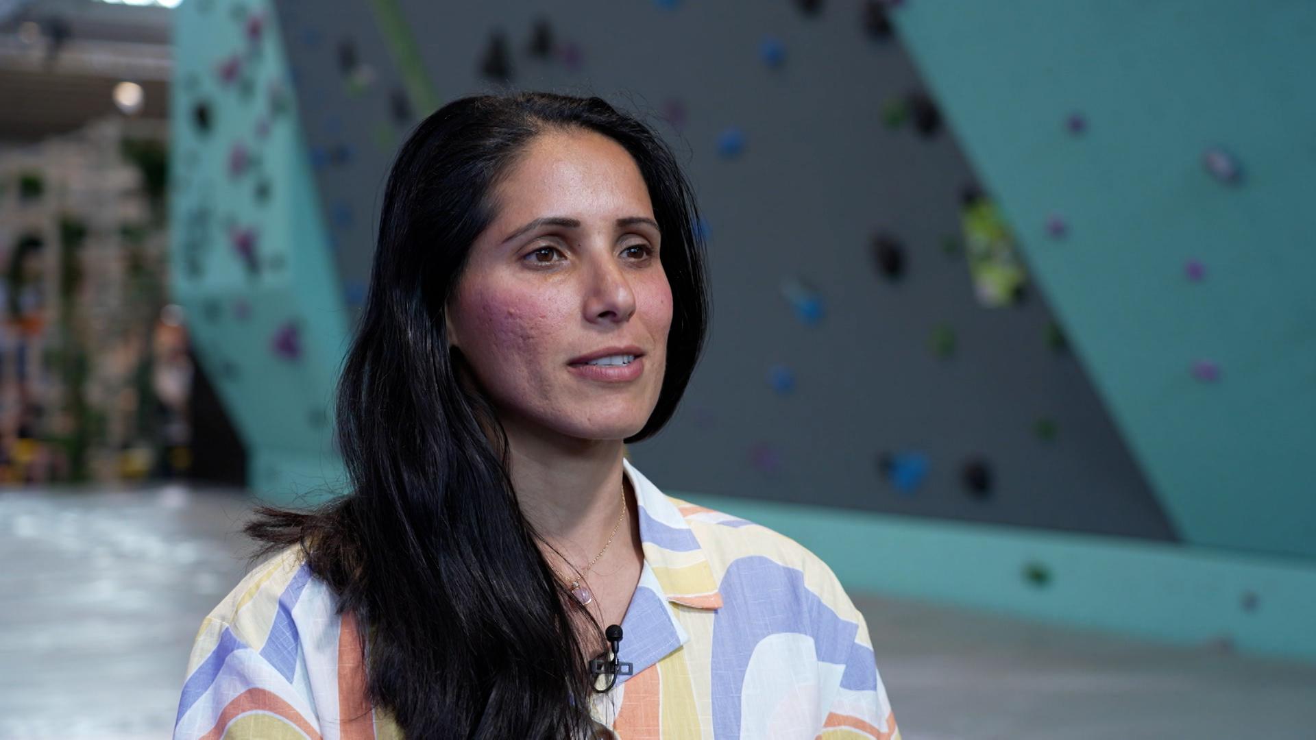 Sportkletterin Nasim Eshqin