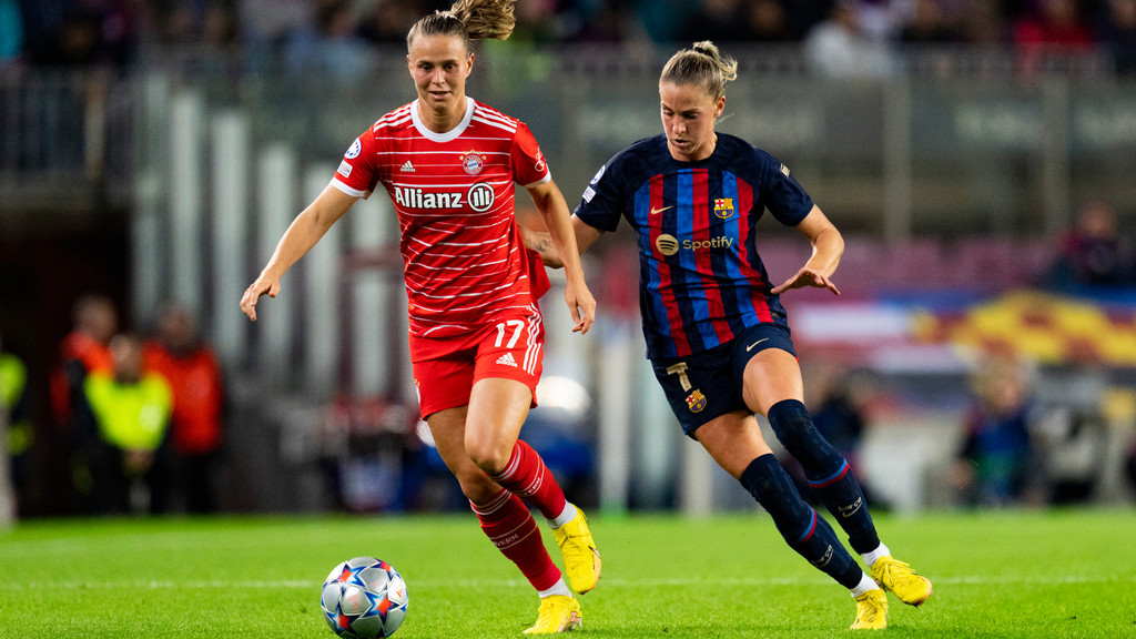 Klara Bühl bei der 0:3 Niederlage im Hinspiel gegen Barcelona