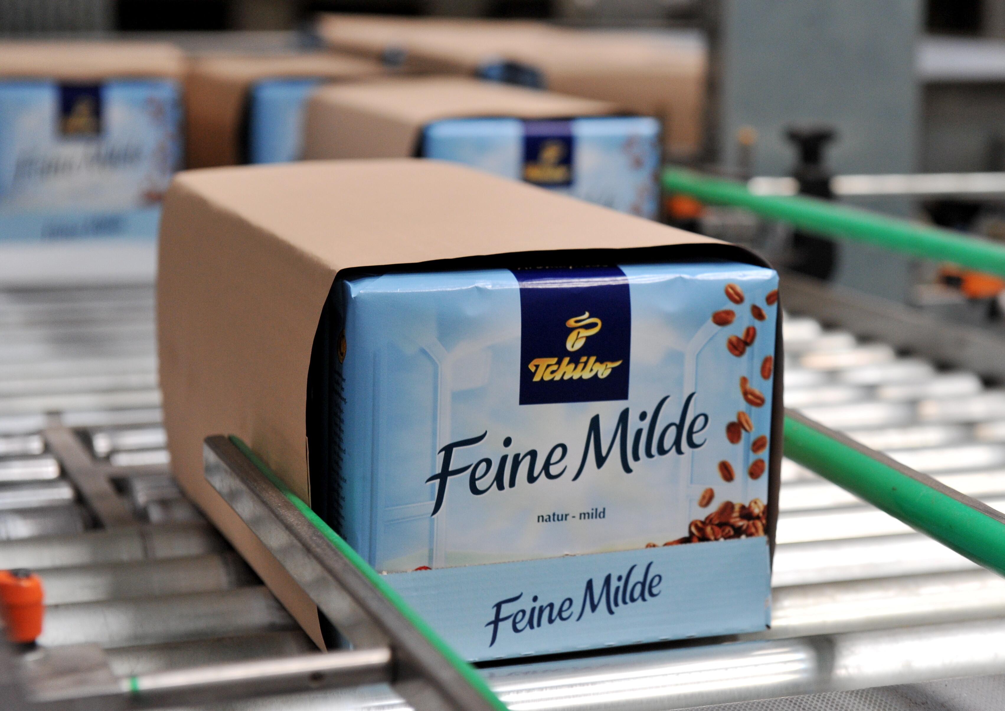 Kaffee auf einem Band