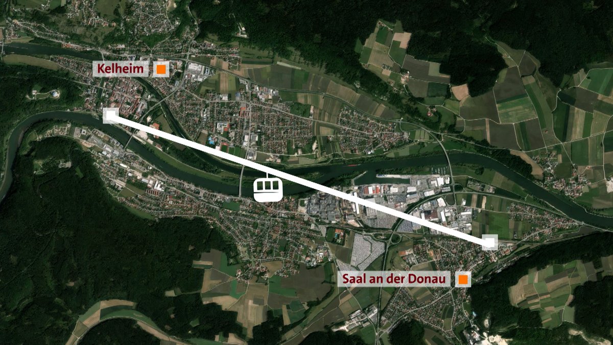 Die Grafik zeigt den geplanten Verlauf der Seilbahn.