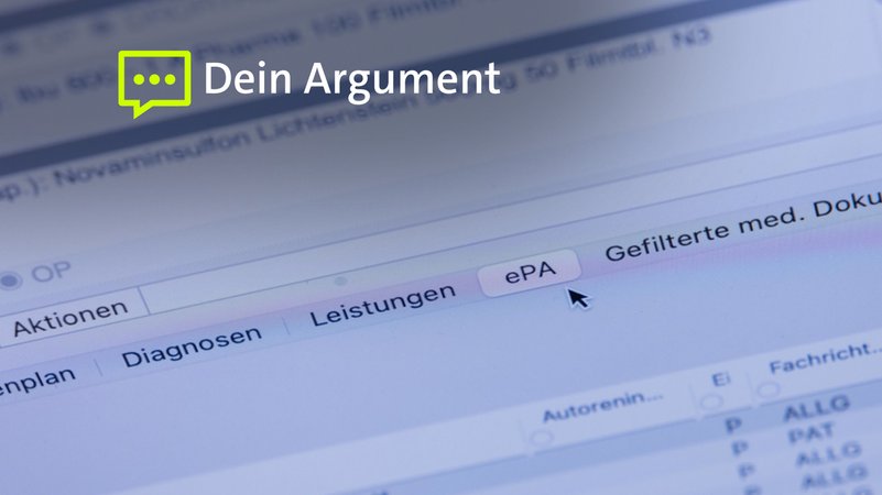 Ein Reiter "ePa" mit einer Patientenakte ist auf dem Monitor eines Arztes zu sehen. | Bild: dpa-Bildfunk/Rolf Vennenbernd Ein Reiter "ePa" mit einer Patientenakte ist auf dem Monitor eines Arztes zu sehen.