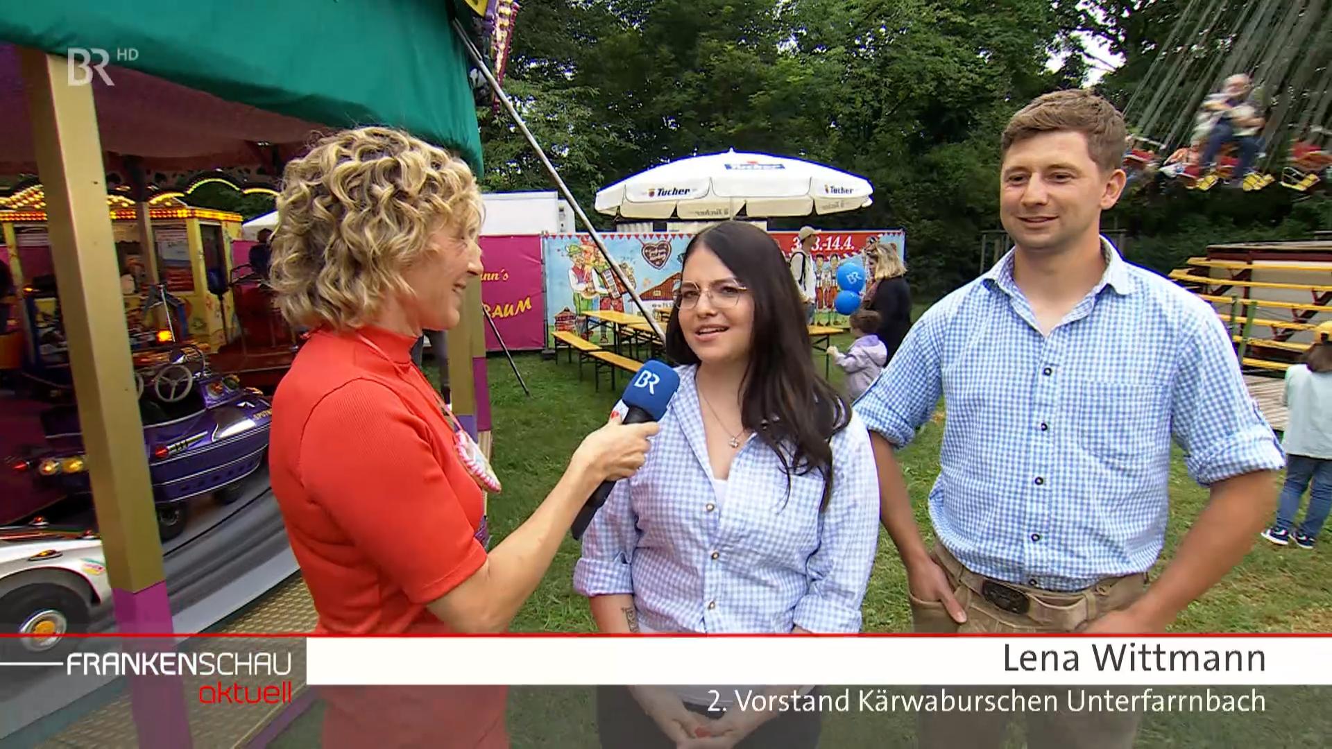 Kärwaburschen Unterfarrnbach auf der Kärwa im Park im Interview