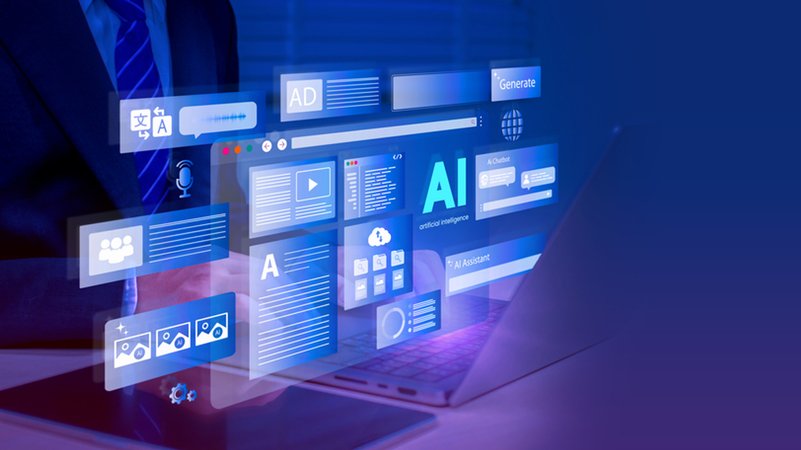 Aus einem Laptop heraus baut sich eine digitale Chatbot-Oberfläche auf. | Bild: stock.adobe.com/Antony Weerut Aus einem Laptop heraus baut sich eine digitale Chatbot-Oberfläche auf.