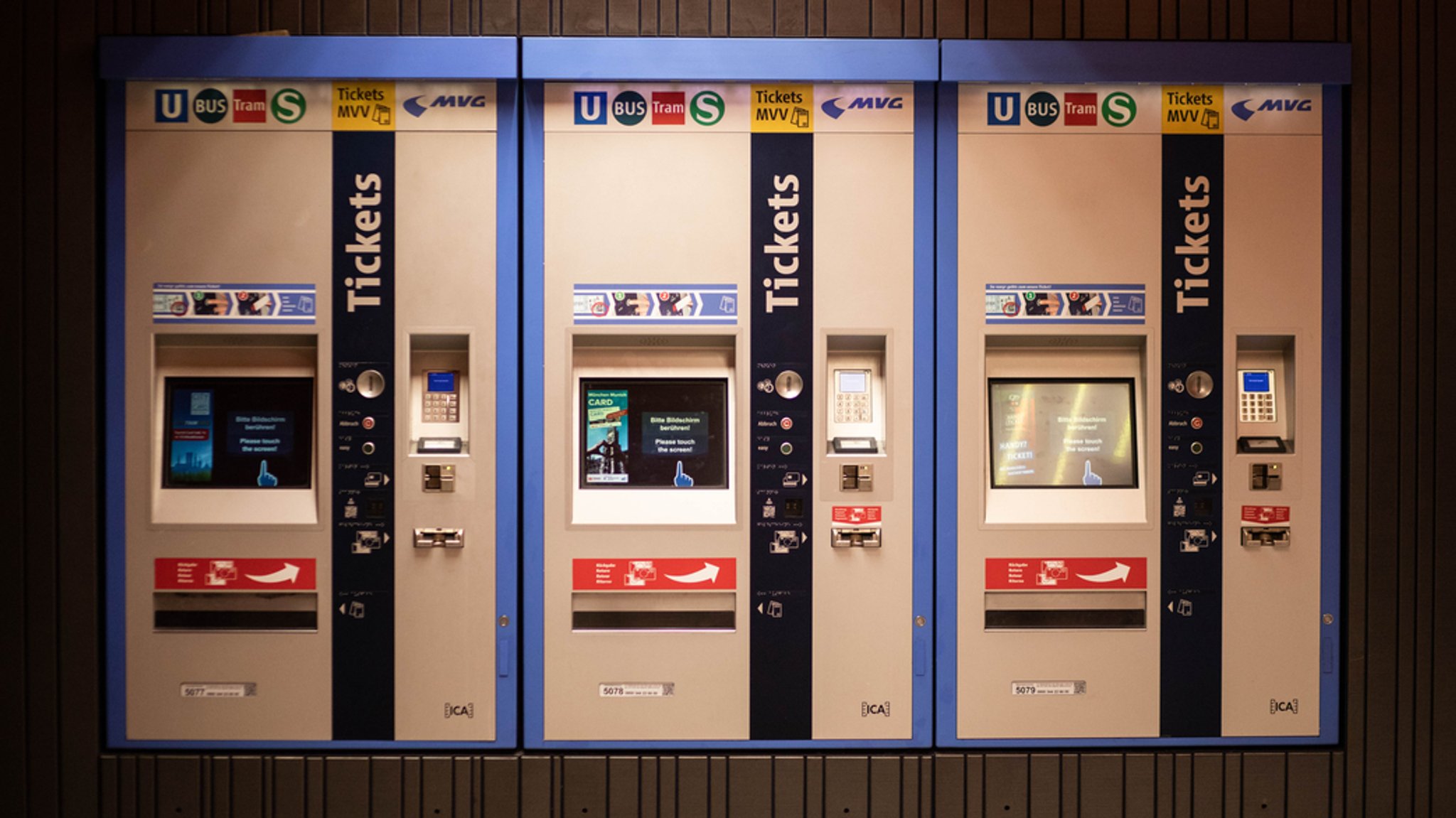 Ein Fahrkartenautomat der Deutschen Bahn/MVG.